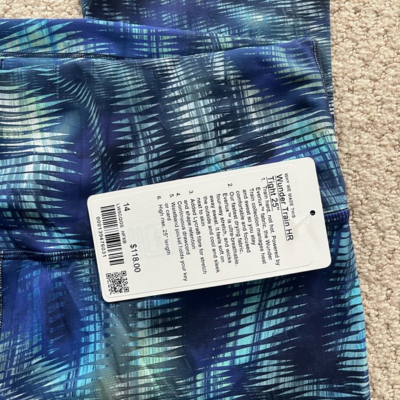 NWT Lululemon Wunder Train HR 25” tights size 14 - Picture 3 of 7
